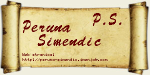 Peruna Simendić vizit kartica